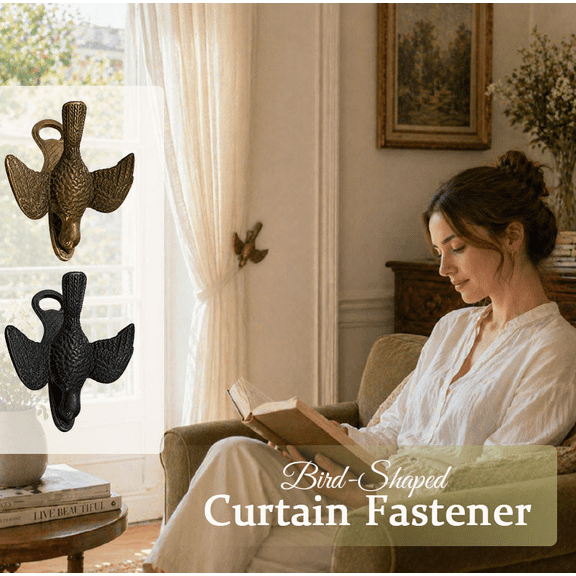 Bird Curtain Tieback Hook Elegant Sculpted Bird Shaped Drapery Clip With Secure Wall Mount For Clean Structured Window Styling And Instant Room Enhancement