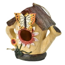 Bird Decorative Resin Bird for Outdoors Hanging Flower Birdhouse for Bird Lovers Tree Swallow Wild Birds