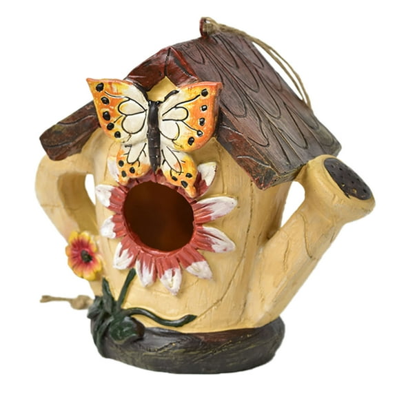 Bird Decorative Resin Bird for Outdoors Hanging Flower Birdhouse for Bird Lovers Tree Swallow Wild Birds