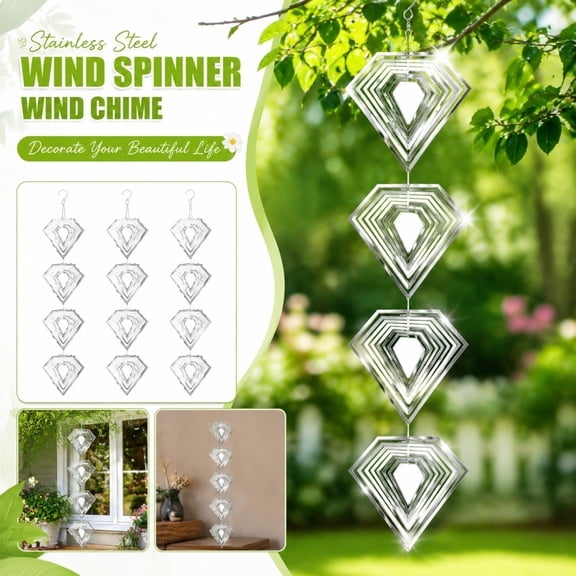 Bird Deterrents for Outside – 12 Discs Reflective Wind Spinners – 3D Bird Scare Devices to Keep Woodpeckers and Pigeons Away from Patio Roof
