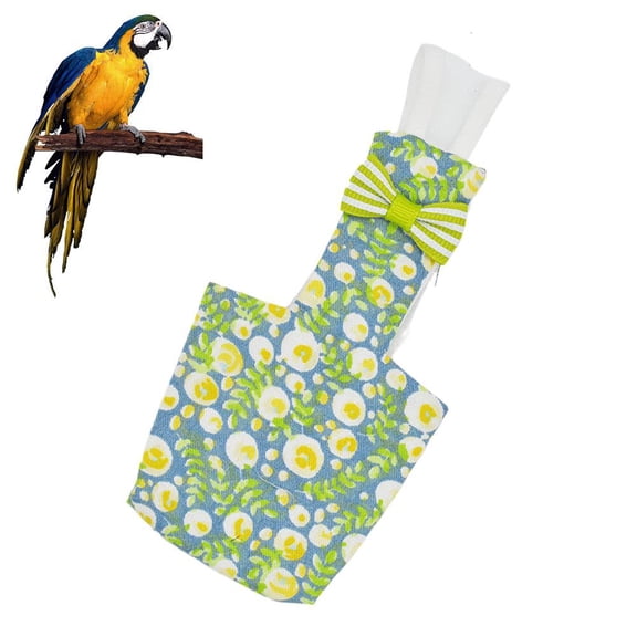Bird Diaper Flight Suit, Washable & Reusable with Waterproof Inner Layer, Adjustable Breathable Cotton Diaper for Parrots, Cockatiel, Budgie, Conure and Small Pet Birds