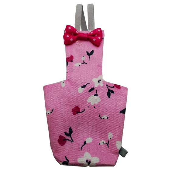Bird Diaper Parrot Nappy Reusable Flight Suit with Waterproof Inner for Parakeet Cockatiel Mini Macaw Budgie Canary Cute Style(M,Pink)