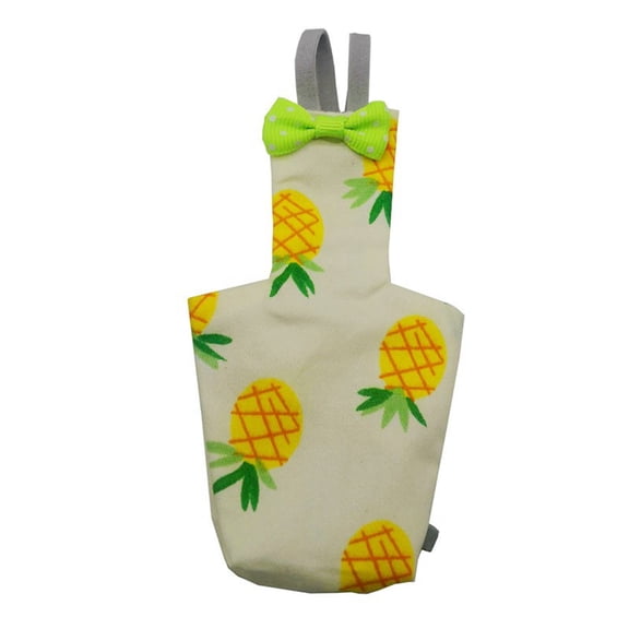 Bird Diaper Parrot Nappy Reusable Flight Suit with Waterproof Inner for Parakeet Cockatiel Mini Macaw Budgie Canary Cute Style(M,Yellow)