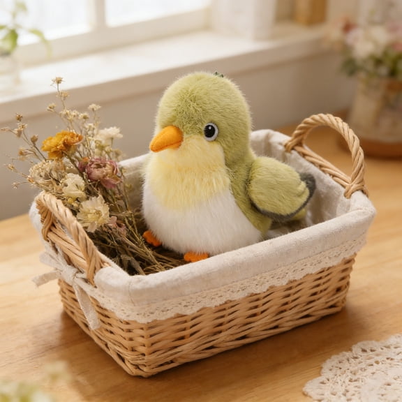 Bird Doll Simulation Sparrow Plush Toy, Cute Stuffed Animal for Office Home Decoration