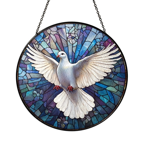 Bird Dove Window Suncatcher with Stained Glass Effect, Decorative ...