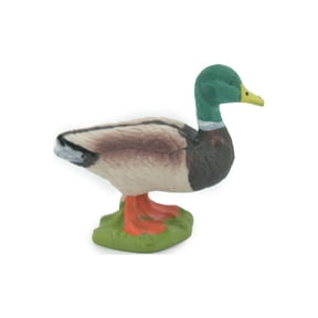 Bird, Duck, Mallard, Drake, Male, Museum Quality, Hand Painted, Rubber, Realistic, Figure, Toy, Kids, Educational, Gift, 2" CH588 BB164