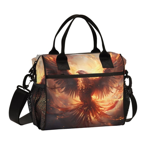Bird Eagle Phoenix Fire Cooler Bag Lunch Bag Soft Cooler Cooling Tote Insulated Lunch Box for Adult Men Women