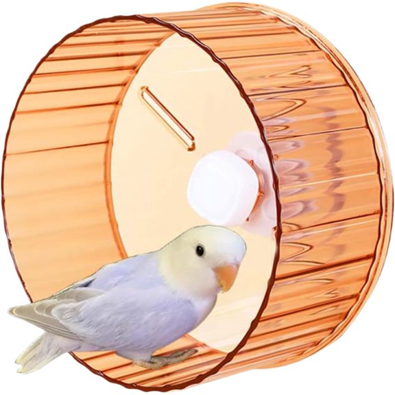 Bird Exercise Wheel – Silent Rotating Activity Accessory for Parakeets Cockatiels Conures Lovebirds Cage Use