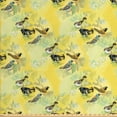 thumbnail image 1 of Ambesonne Bird Fabric by the Yard Upholstery, Tiny Birds on Branches, 2 Yards, Yellow and Multicolor, 1 of 4