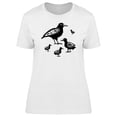 thumbnail image 1 of Bird Family Grunge Silhouette T-Shirt Women -Image by Shutterstock, Female x-Large, 1 of 2