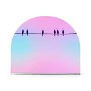 Bird Family Thick U Shape Acrylic Napkin Holder Non Slip Space Saving for Kitchen