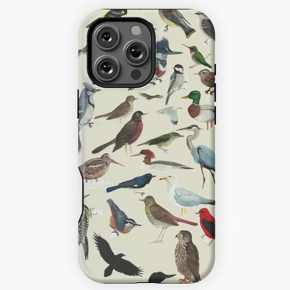 Bird Fanatic Ornithology Lover Vintage Animal Pattern iPhone 11 12 13 14 15 16 17 Pro Max Case