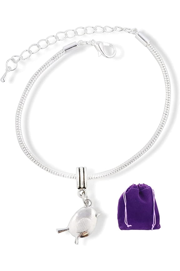 Bird Fat Snake Chain Charm Bracelet