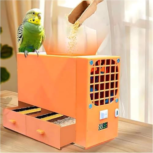 Bird Feed Blown Shell Splitter, Bird Seed Cleaner Cleaning Machine, with Digital Indicator Light, Easy Operation, Highly Efficient Interception of Tiny Particles, for Millet, Grains$$Garden &