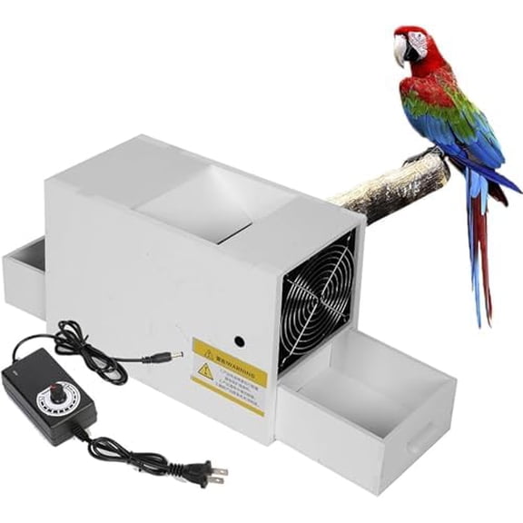 Bird Feed Blown Shell Splitter, Grain Cleaning Winnower Machine with Adjustable Speed Fan, Enlarged Feeding Port for Millet, Miscellaneous Grains, Melon Seeds, Parrot Bird Food$$Garden &