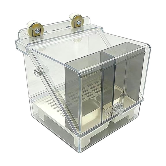 Bird Feeder Bath Tub Combo, Hanging Cage Bowl 7.28 x 6.89 x 6.69 in
