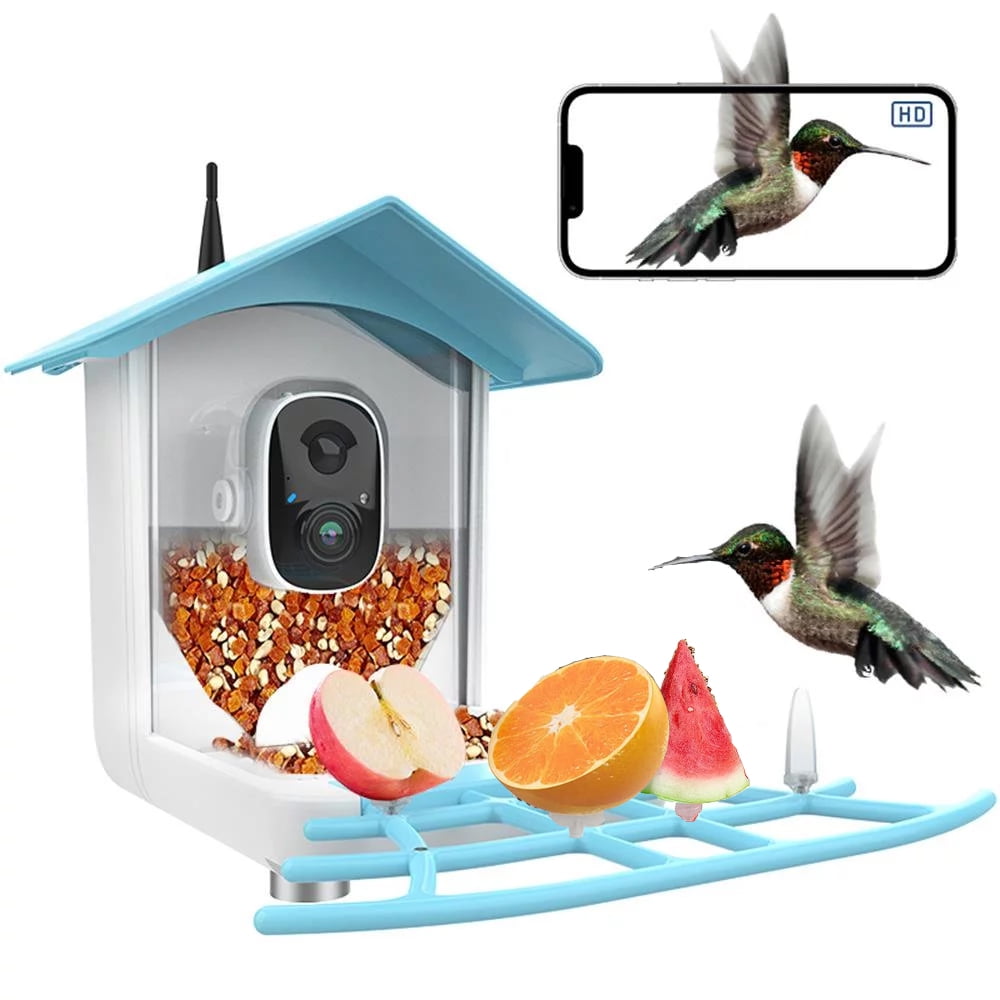 CPVAN Bird Feeder with Camera,2.4G WiFi Wireless,Bird Watching Camera Auto Capture Bird Videos & Motion Detection,Bird House Camera,IP65 Waterproof HD