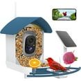 thumbnail image 1 of Bird Feeder with Camera, Smart AI Bird Breed Recognition, Birds Motion Detection with Real-Time Notice, 2K Auto Capture Bird Watching WiFi Camera, Solar-Powered Outdoor Charging Bird House,Green, 1 of 14