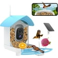 thumbnail image 1 of Bird Feeder with Camera, Smart AI Bird Breed Recognition, Birds Motion Detection with Real-Time Notice, 2K Auto Capture Bird Watching WiFi Camera, Solar-Powered Outdoor Charging Bird House,Green, 1 of 13