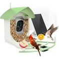 thumbnail image 1 of Bird Feeder with Camera, Smart AI Bird Breed Recognition, Birds Motion Detection with Real-Time Notice, 2K Auto Capture Bird Watching WiFi Camera, Solar-Powered Outdoor Charging Bird House,Green, 1 of 7