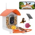 thumbnail image 1 of Bird Feeder with Camera, Smart AI Bird Breed Recognition, Birds Motion Detection with Real-Time Notice, 2K Auto Capture Bird Watching WiFi Camera, Solar-Powered Outdoor Charging Bird House,Green, 1 of 13