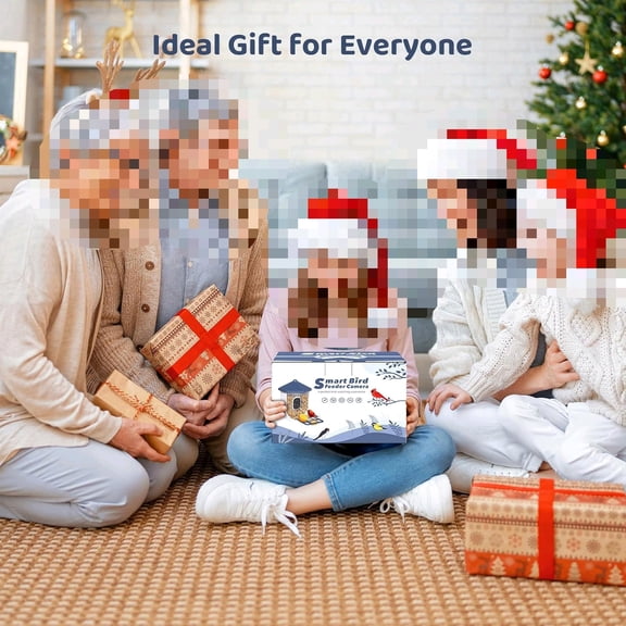 Bird Feeder with Camera Solar Powered, 1 Year Trial AI Identify, 2K Live Video, Smart Bird Feeder Camera Wireless Outdoors, 2.4GHZ WiFi, Instant Arrival Alerts, Ideal Gift for BirdLovers$$