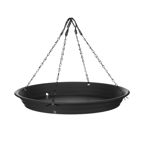 Bird Feeder Catcher Tray with Hanging Chains, Round Catching Platform to Reduce Waste, Multifunctional Bird Feeding Tray Shallow Bird Bath for Backyard Garden Outdoor