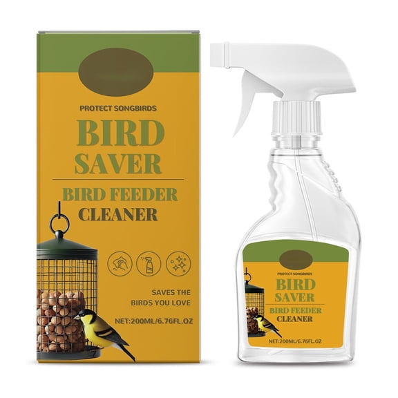 Bird Feeder Cleaner, Cage Cleaner and Stain Remover for Bird House Bath, Decomposes Stubborn Stains, Safe, 200ml