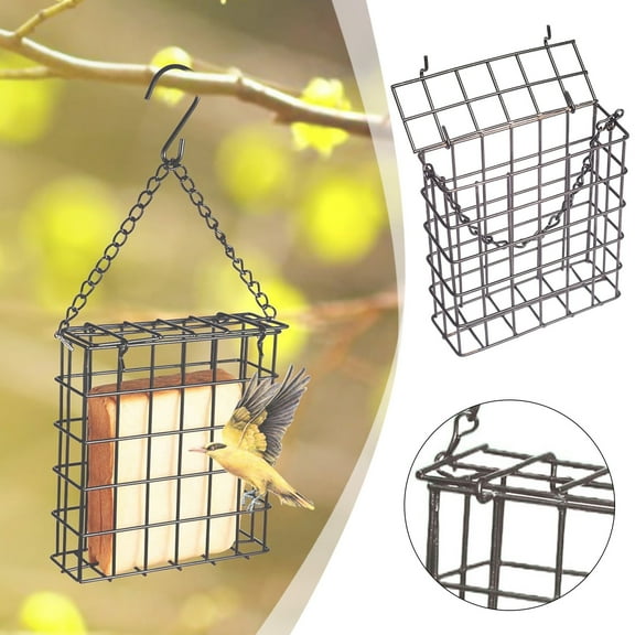 Bird Feeder for Garden and Outdoor Spaces – Durable Wire Bird Feeder with Easy Hanging Clean Design Attracting Ideal Balcony Yard and Patio Bird Feeding Station
