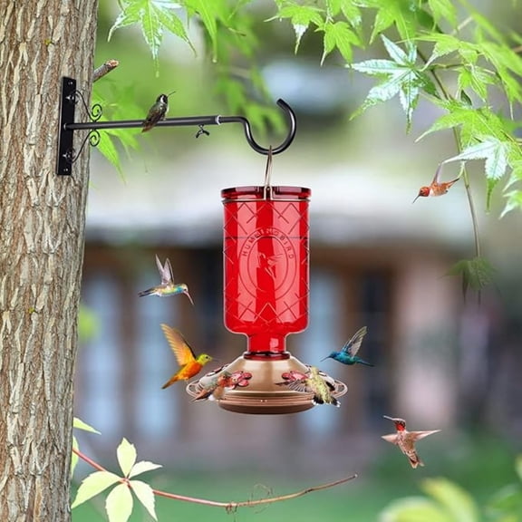 Bird Feeder Hanger(16 to 24 Inch), Adjustable Hanging Plant Brackets, Plant Hangers for Hanging Bird Feeders, Planters, Lanterns, Wind Chimes, String Lights, 2 Pack, Black