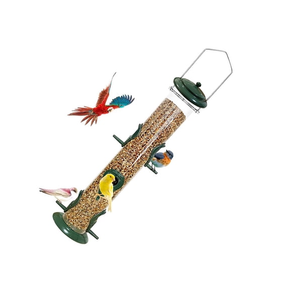 Bird Feeder Metal 6 Port Capacity for Garden Use Squirrel Proof to Fill and Cleans transparents Levels Monitor