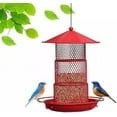 thumbnail image 1 of Bird Feeder, Metal Hanging Bird Feederr Lantern Shape Decorative Birdfeeder for Outdoor Gardening Yard Pathway Decoration, 1 of 10