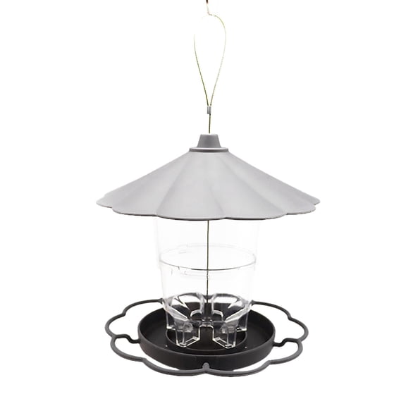 Bird Feeder for Outdoors Hanging, Large Capacity Squirrel Proof Bird Feeder with Adjustable Hopper, Weather Resistant Wild Bird Feeder with Rainproof Roof for Backyard Garden Decor