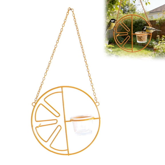 Bird Feeder for Outdoors, Orange Fruit Bird Feeder, Multi-Station OrioleFeeding Center, Hanging Metal Orioles Feeders,Easy to Disassemble Wash, Easy to Clean