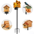 thumbnail image 1 of Bird Feeder Pole Squirrel Proof 80Inch Bluebird House Pole for Outdoors Squirrel Baffles for Feeders Weather Station Heavy Duty Metal Mounting Kit Black, 1 of 7