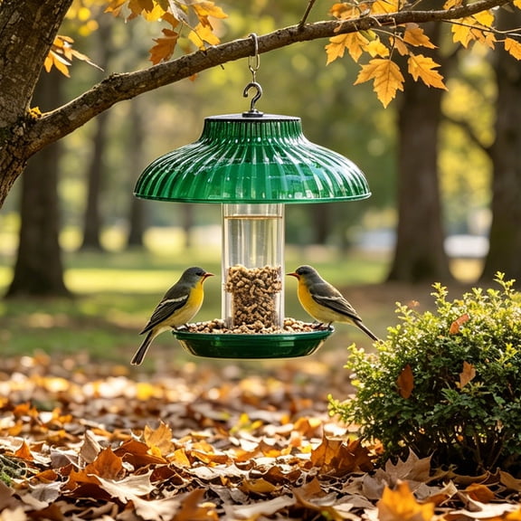 Bird Feeder Rain Guard Weatherproof Squirrel Baffle – Transparent Hanging Dome Cover for Hummingbird, Tube and Tray Feeders – Keeps Bird Dry and Deters Bees for Outdoor Garden Use