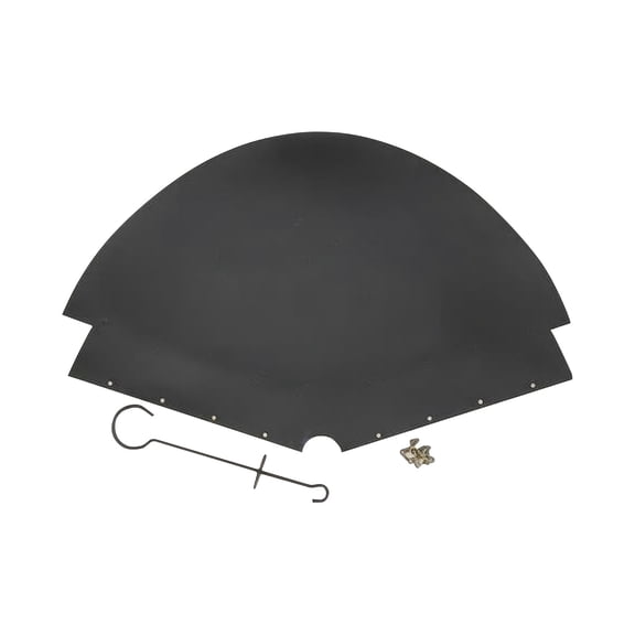 Bird Feeder Squirrel Guard Shield Kit for Outdoor Use Durable Metal Baffle with Mounting Hardware and Universal Pole Clamps Easy Assembly Protection for Feeders