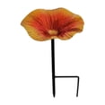 thumbnail image 1 of Bird Feeder Stand with Bowl Flower Shape Waterproof Garden Feeding Station, Decorative Outdoor Bath Compatibility Aesthetic Backyard Patio Balcony Accessory Saffron, 1 of 4