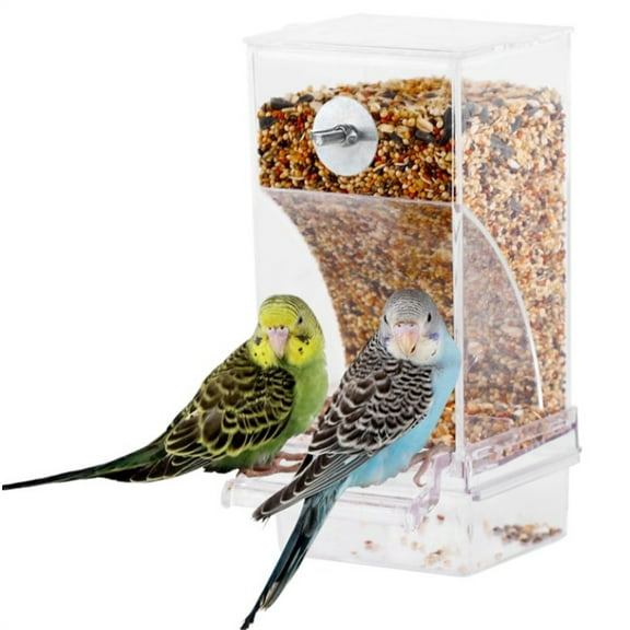 Bird Feeder Water Dispenser A Set,1Pc Automatic Bird Feeder for Cage,No Mess Parakeet Cage Accessories,Parrot Feed Food Container,Bird Cage Feeder for Lovebirds Budgies Canary