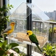 thumbnail image 1 of Bird Feeder, Window Bird Feeder, Transparent Plastic Wall Mounted Cage, Suction Cup Installation, Drainage Holes, for Indoor Outdoor Use, 1-Pack, 1 of 6