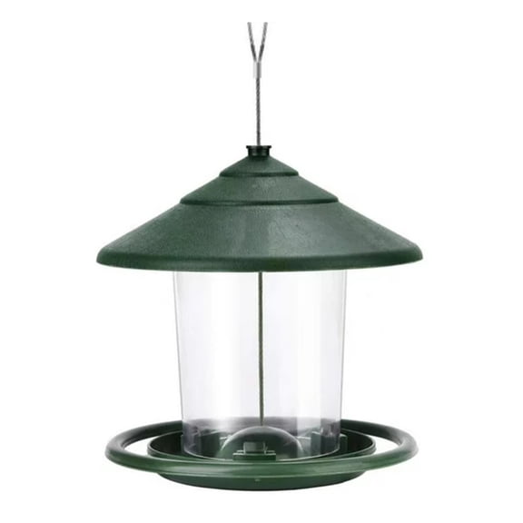 Bird Feeder for Outdoor Hanging Garden Yard - Squirrel Classic Bird Feeding Station for All Weather, 16 cmx31 cm, Green
