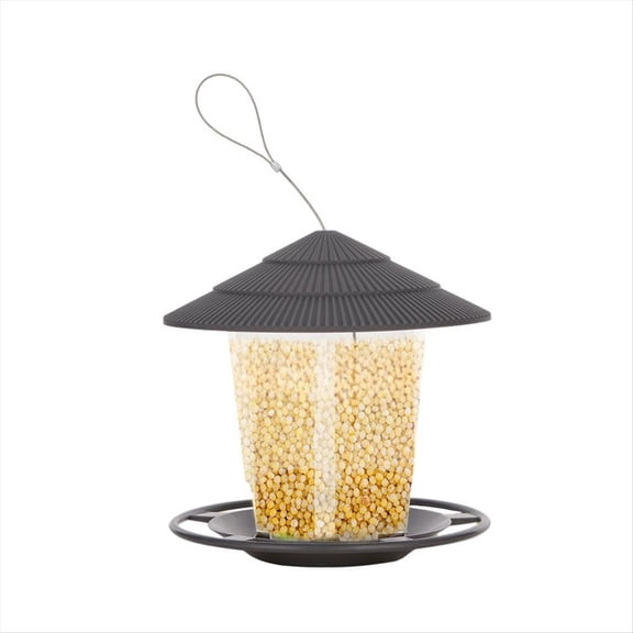 Bird Feeder for Outdoors Hanging Heavy Duty Weather Resistance Wild Bird Feeder Ideas for Bird Lovers Food-A,1 x Bird Feeder,Dark Gray