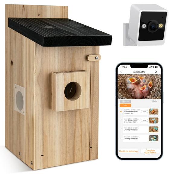 Bird Feeder with Camera - Ai Bird Species Identification, 1080P HD Photos, Inside 2.4G-Wi-Fi,1.5In Focus
