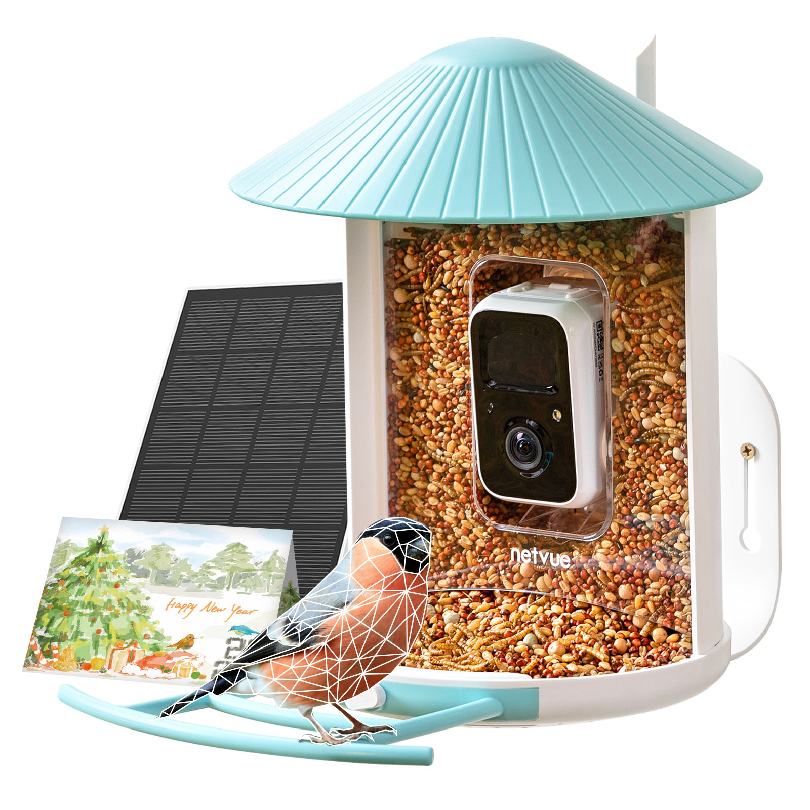 Bird Feeder with Camera, Netvue Birdfy Bird Watching Cameras Solar