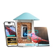 Bird Feeder with Camera, Netvue Birdfy Smart Bird Feeder with Lifetime AI for Bird Watching, Blue