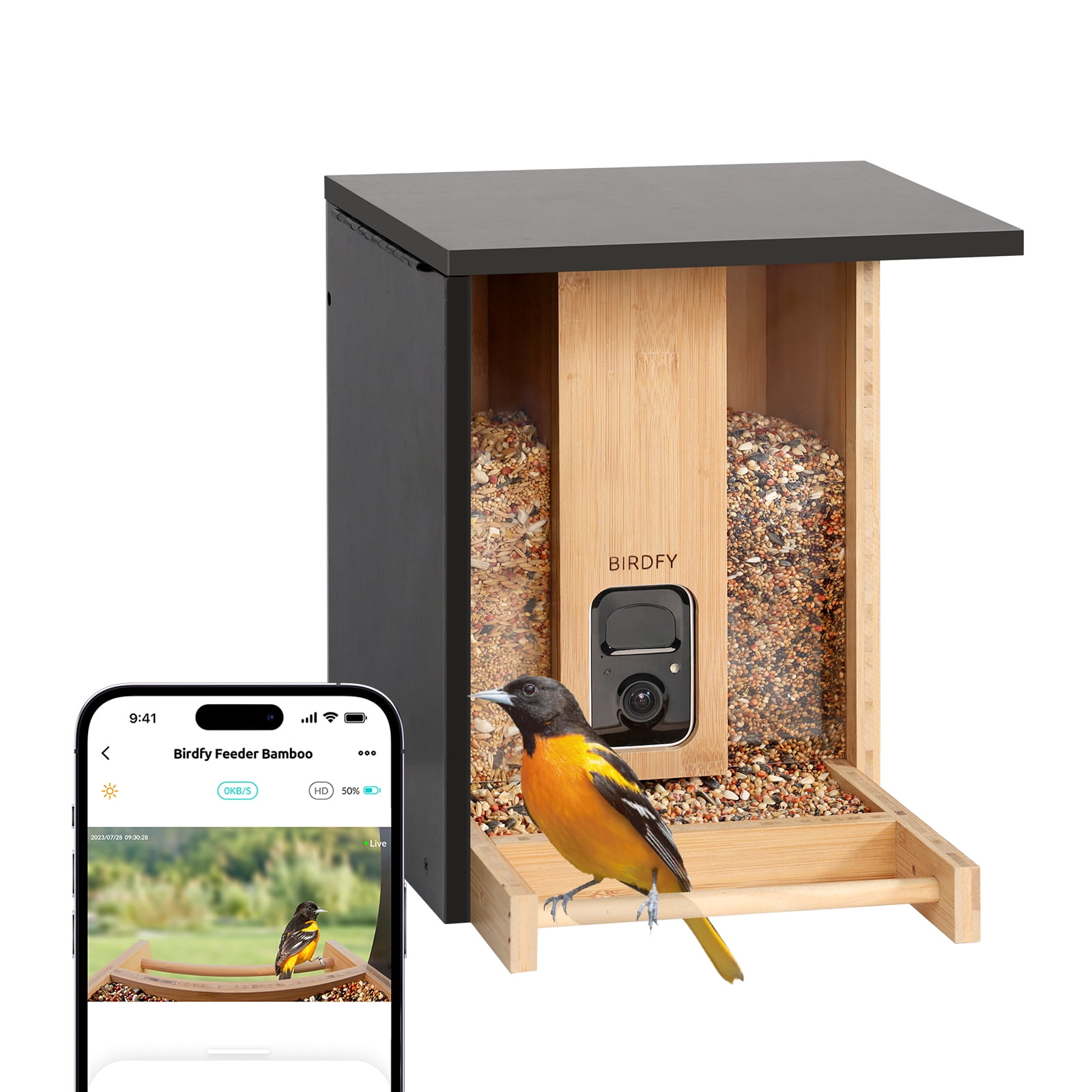 Bird Feeder with Camera, Netvue Birdfy Upgrade Smart Bird Feeders Solar