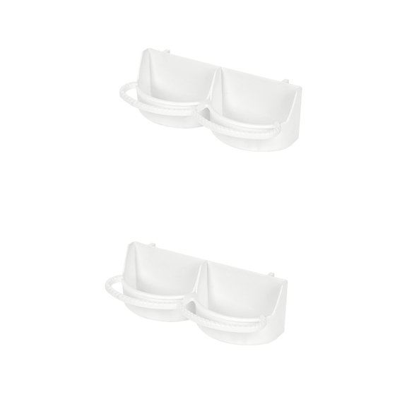 Bird Feeder with Perch Design for Dry Water Easy to Clean for Pigeons Parrots Canaries Finches 2PCS