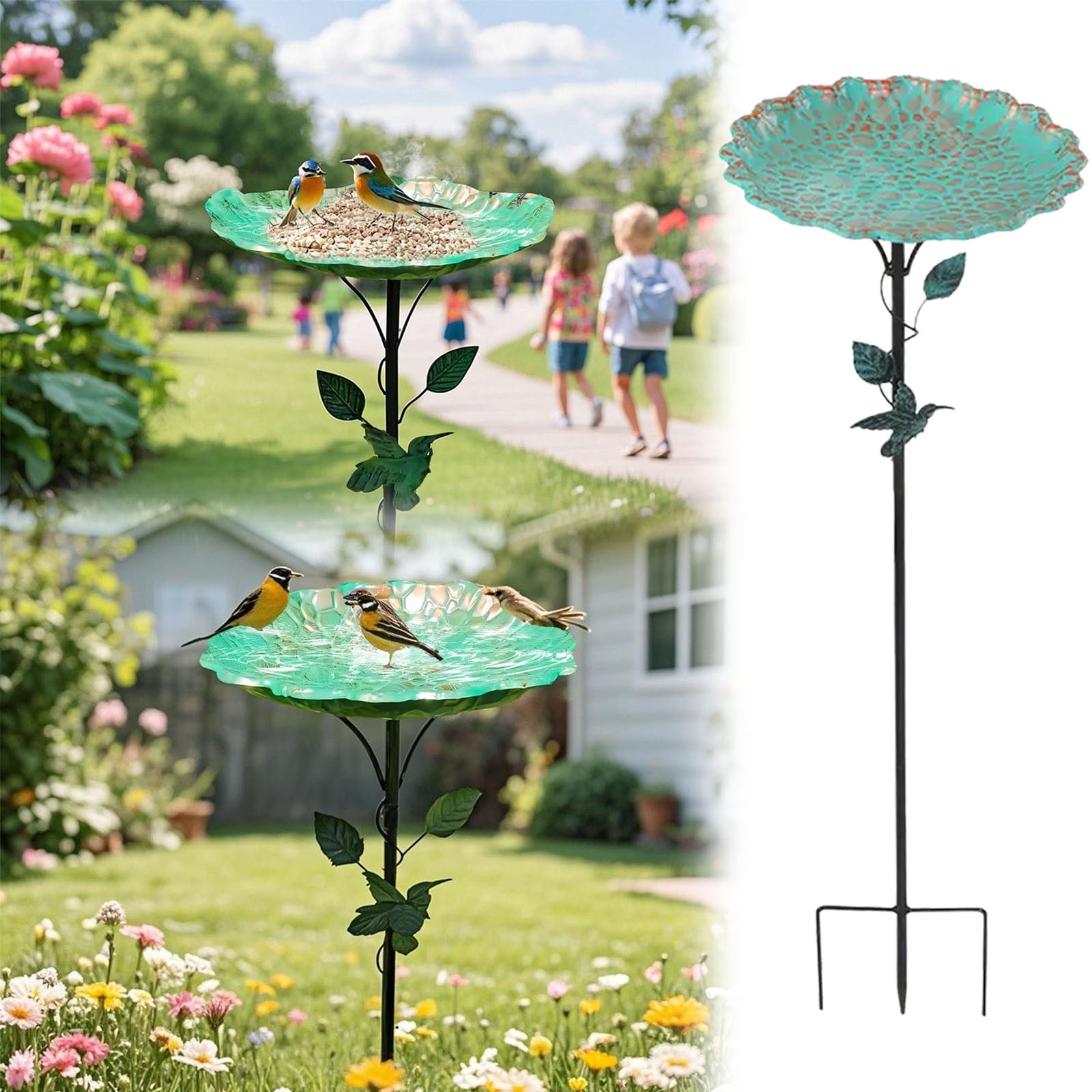 Bird Feeders Outdoor Bird Bath Garden Decoration Water Bowl for Wild Birds Stylish Birdbath Stand with Easy Cleaning and Stable Base