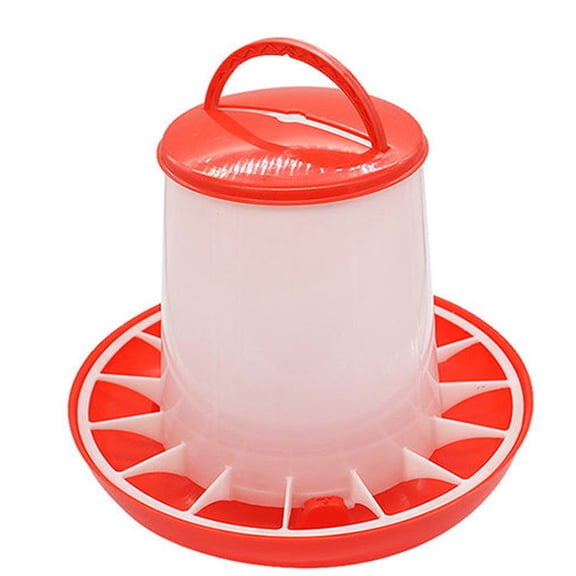 Bird Feeders Outdoor Chick Feeder And Waterer Set Practical Poultry Drinker For Backyard Coops And Small Farms, 18 cm, White