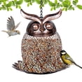 thumbnail image 1 of Bluebird Feeders Outdoor - Owl Shaped Metal Mesh Cardinal Bird Feeder | Hanging Wild Bird Feeder with Hook for Garden Yard Decor, 1 of 11